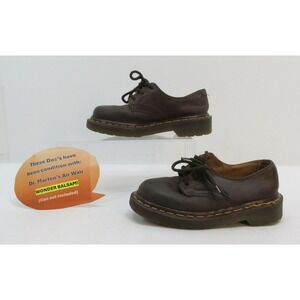 Dr. Martens Kids Shoes Oxford Brown Leather UK 11 / US 12 Made In England Low